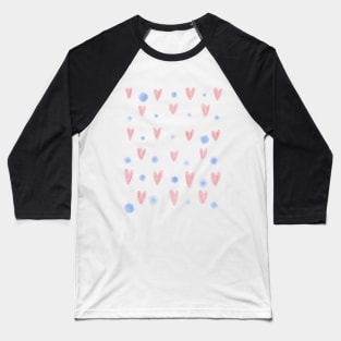Pink hearts pattern Baseball T-Shirt